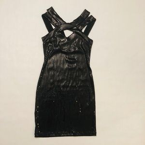 ASOS black sequin dress